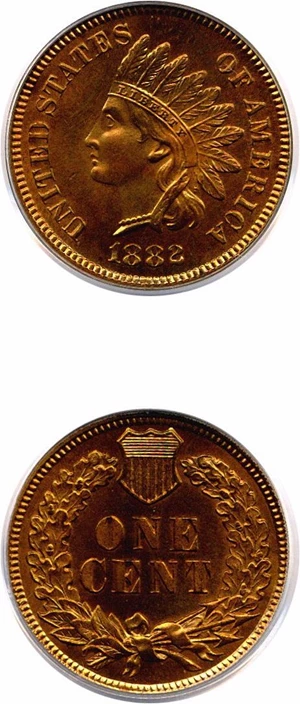 image for: 1882 1c PCGS/CAC Proof 65 RD