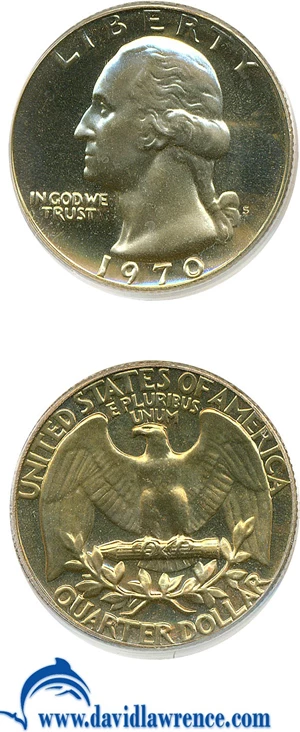 image for: 1970-S 25c PCGS Proof 68 DCameo