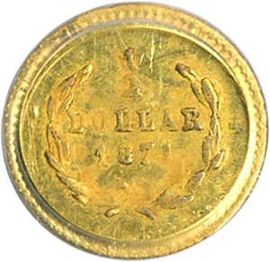 image for: Cal Gold: 1871 50c BG-1011 PCGS AU58