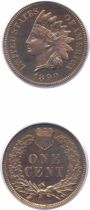 image for: 1890 1c PCGS Proof 64 RD