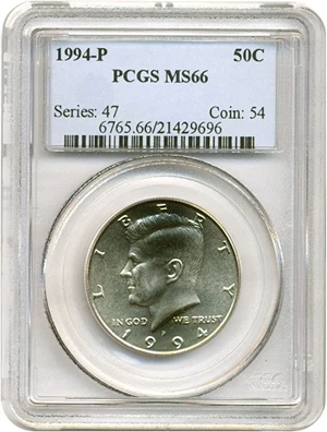 image for: 1994-P 50c PCGS MS66