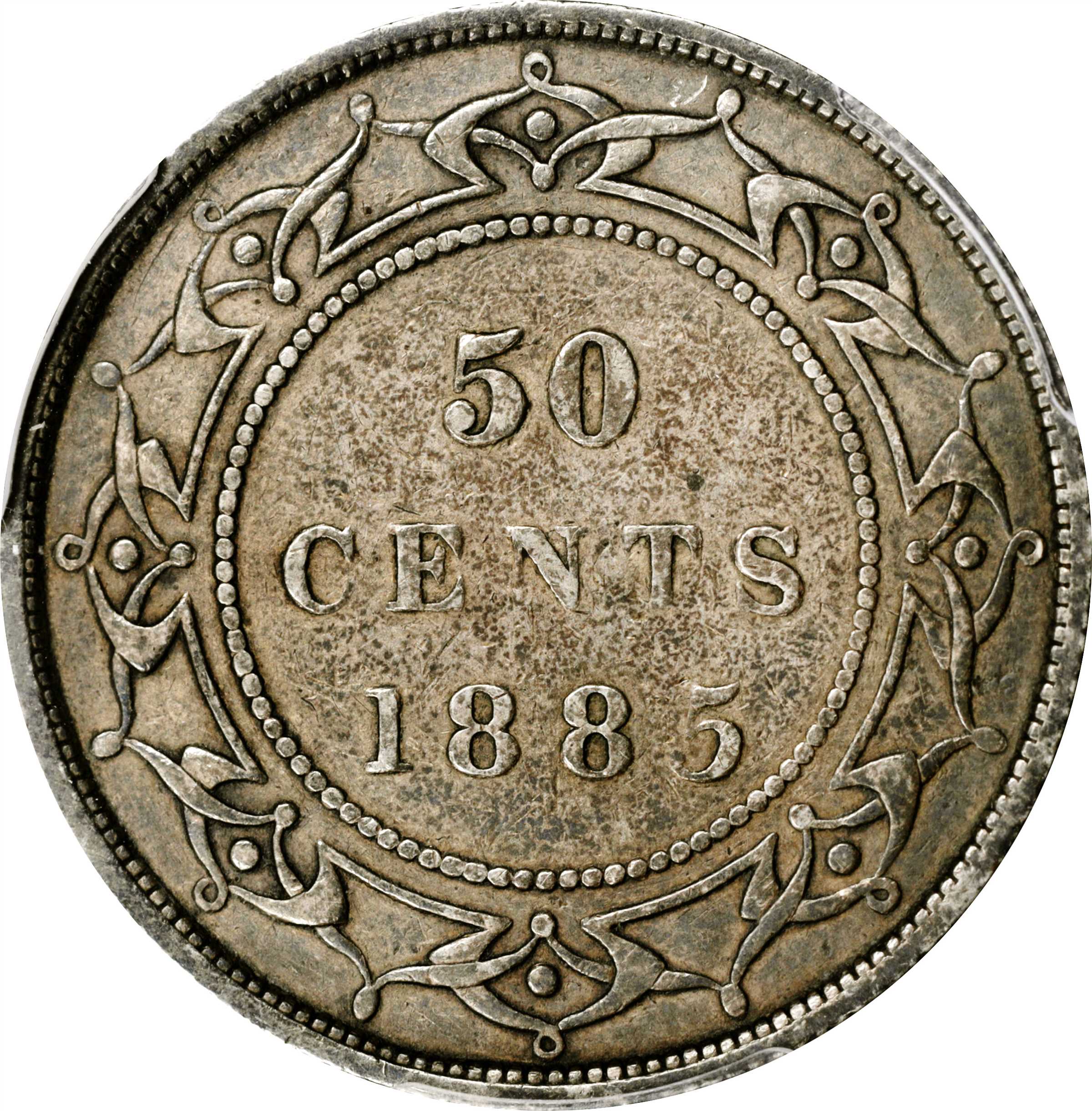 image for: CANADA. Newfoundland. 50 Cents, 1885. London Mint. Victoria. PCGS VF-35.