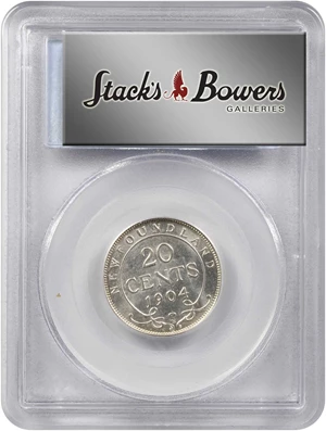 image for: CANADA. Newfoundland. 20 Cents, 1904-H. Heaton Mint. Edward VII. PCGS AU-58.