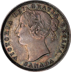 image for: CANADA. 20 Cents, 1858. London Mint. Victoria. PCGS MS-62.