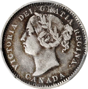 image for: CANADA. 10 Cents, 1888. London Mint. Victoria. PCGS VF-35.