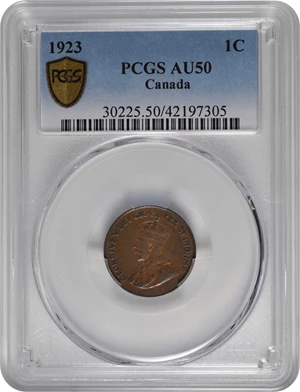 image for: CANADA. Cent, 1923. Ottawa Mint. George V. PCGS AU-50.