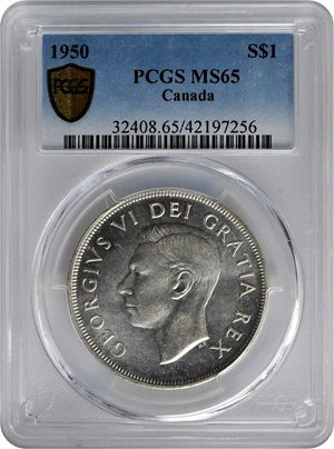 image for: CANADA. Dollar, 1950. Ottawa Mint. George VI. PCGS MS-65.