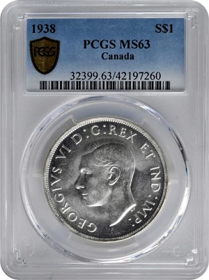 image for: CANADA. Trio of Dollars (3 Pieces), 1938-47. Ottawa Mint. George VI. All PCGS Certified.