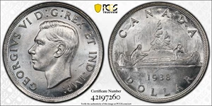 image for: CANADA. Trio of Dollars (3 Pieces), 1938-47. Ottawa Mint. George VI. All PCGS Certified.