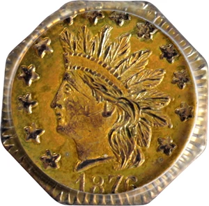 image for: 1876 Octagonal 50 Cents. BG-951. Rarity-5+. Indian Head. MS-63 (PCGS).