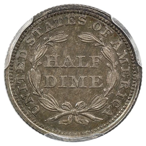 image for: 1857 H10c PCGS/CAC Proof 65 ex: D.L. Hansen