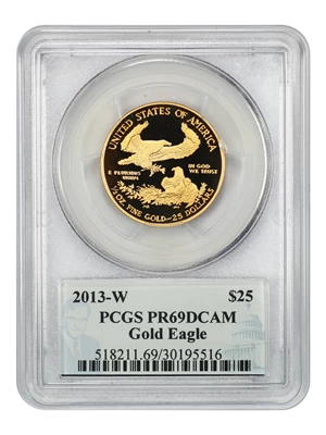 image for: 2013-W Gold Eagle $25 PCGS Proof 69 DCAM (Diehl Signature)