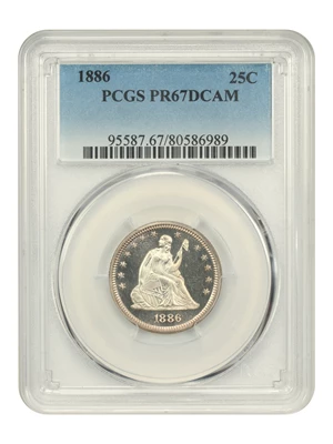 image for: 1886 25c PCGS Proof 67 DCAM