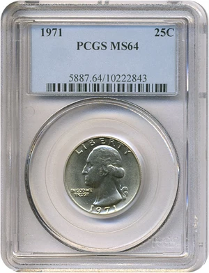 image for: 1971 25c PCGS MS64