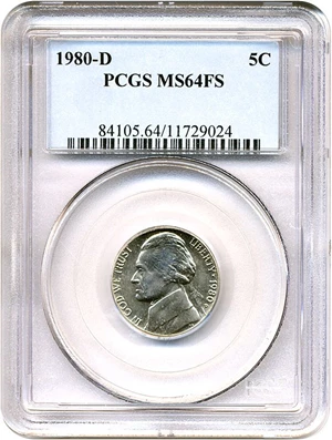 image for: 1980-D 5c PCGS MS64 FS