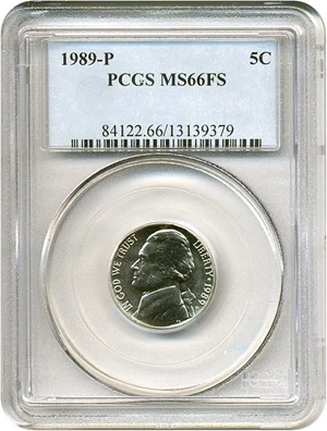image for: 1989-P 5c PCGS MS66 FS