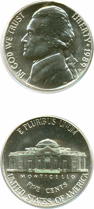 image for: 1989-P 5c PCGS MS66 FS
