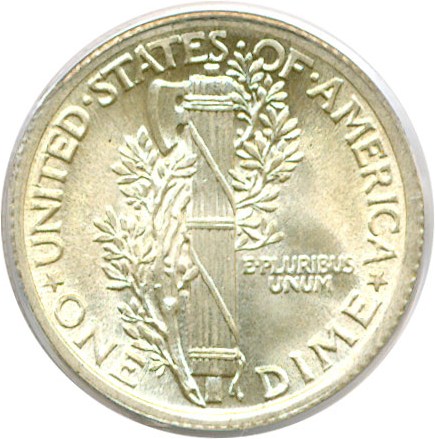 1923 10c MS FB AU55 FB thumbnail 2