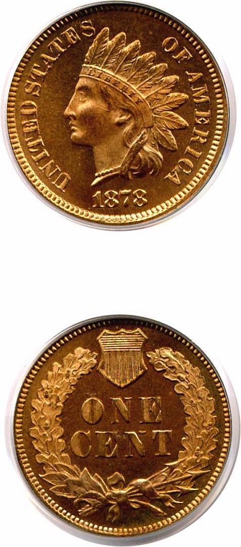 image for: 1878 1c  PCGS/CAC Proof 65 RD