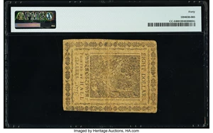 image for: Continental Currency May 10, 1775 $8 PMG Extremely Fine 40....