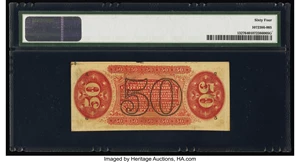 image for: Fr. 1327 50¢ Third Issue Spinner PMG Choice Uncirculated 64....