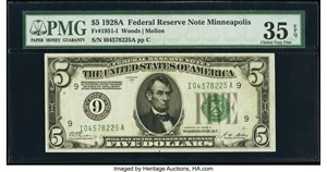 image for: Fr. 1951-I $5 1928A Federal Reserve Note. PMG Choice Very Fine 35 EPQ....