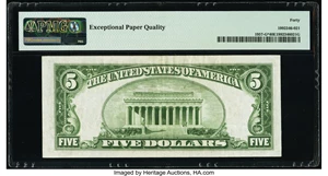 image for: Fr. 1957-G* $5 1934A Federal Reserve Star Note. PMG Extremely Fine 40 EPQ....