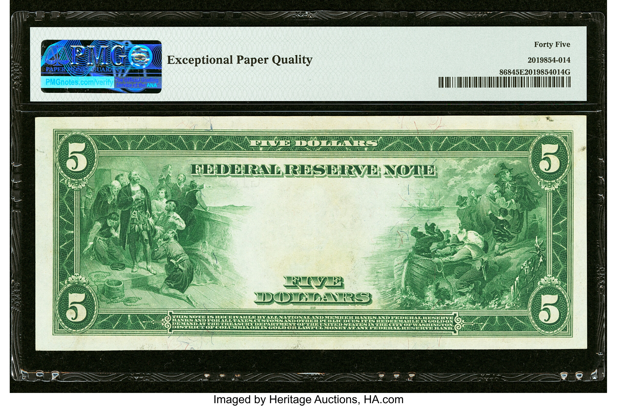 image for: Fr. 868 $5 1914 Federal Reserve Note PMG Choice Extremely Fine 45 EPQ....