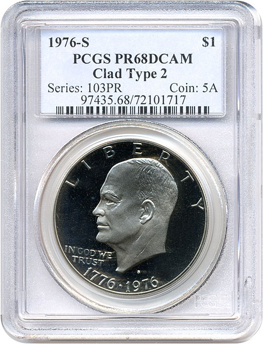 1976-S $1  Clad, Type 2 PR DCAM PR63 DCAM thumbnail 15