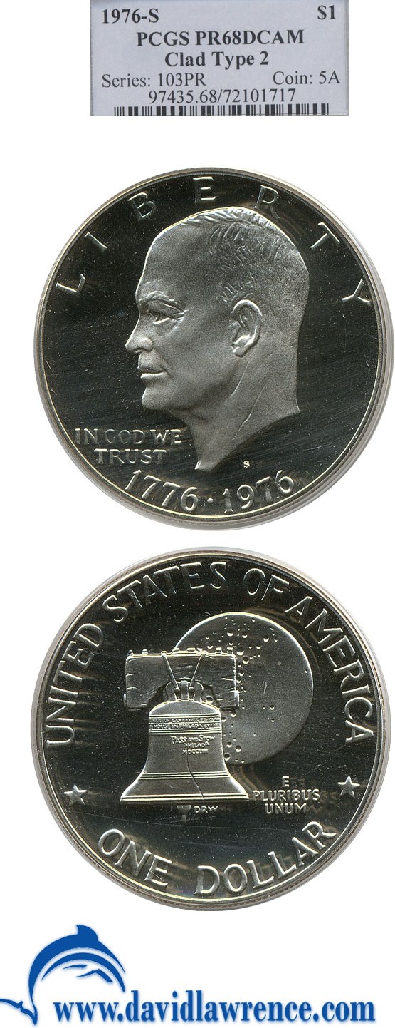 1976-S $1  Clad, Type 2 PR DCAM PR63 DCAM thumbnail 16