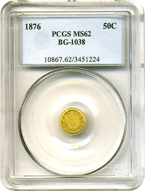 image for: 1876 50c BG-1038 PCGS MS62