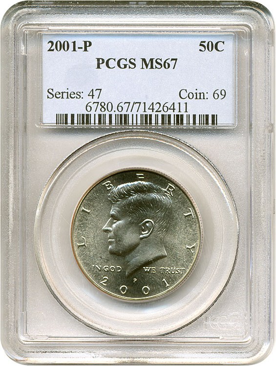 image for: 2001-P 50c  PCGS MS67 