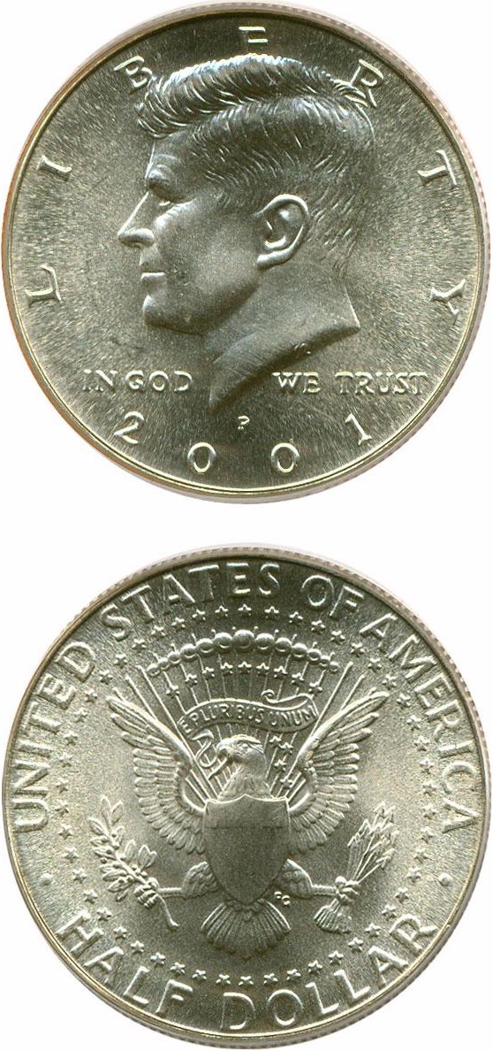 image for: 2001-P 50c  PCGS MS67 