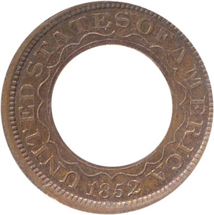 image for: Pattern: 1852 Gold $1 (Judd-147) PCGS Proof 63 RB