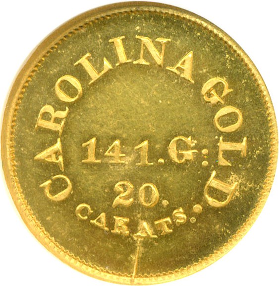 image for: Territorial Gold: Bechtler (undated) $5 NGC Proof 62 Restrike