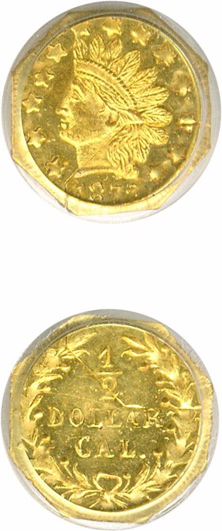 image for: Cal Gold: 1872 50c BG-939 PCGS MS63 