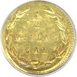 image for: Cal Gold: 1875 50c BG-1037 PCGS AU58