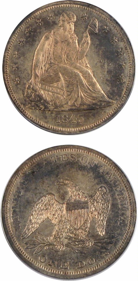 image for: 1843 $1  PCGS Proof 63 