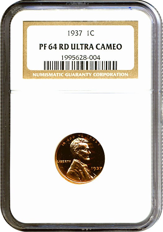 image for: 1937 1c  NGC Proof 64 RD Ultra Cameo