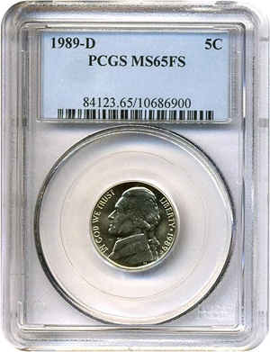 image for: 1989-D 5c PCGS MS65 FS