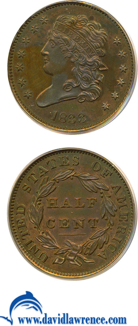 1833 1/2c PR BN PR63 BN thumbnail 10