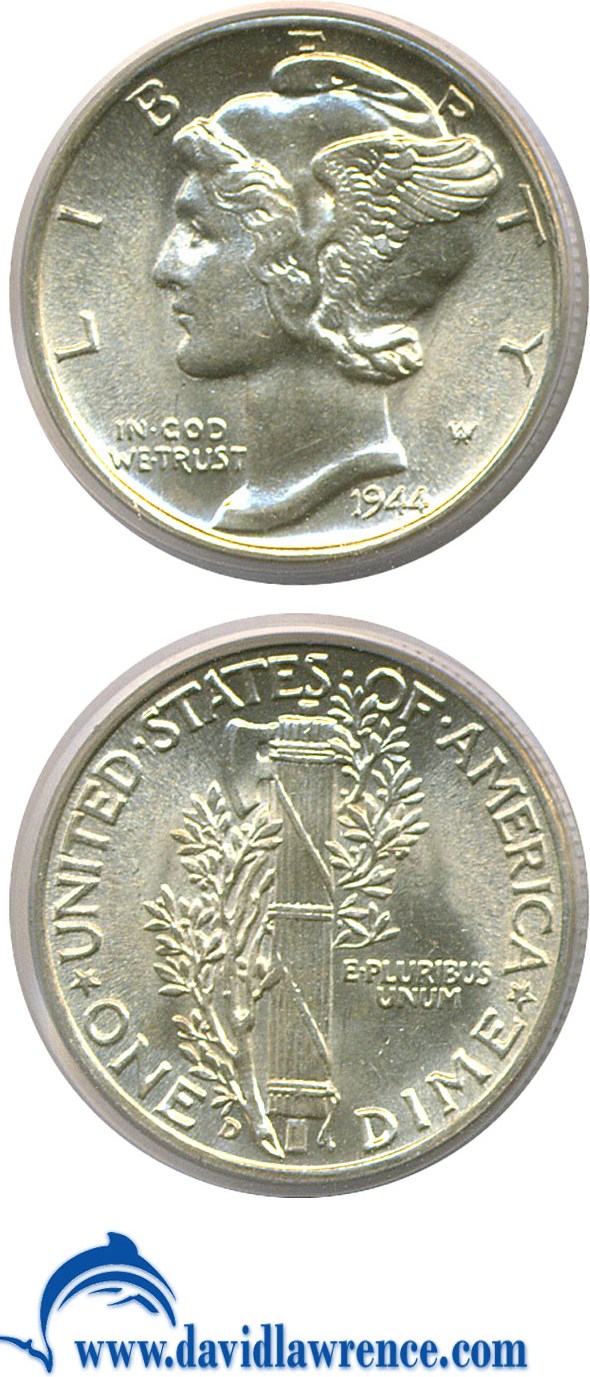 1944-D 10c MS FB MS62 FB thumbnail 2