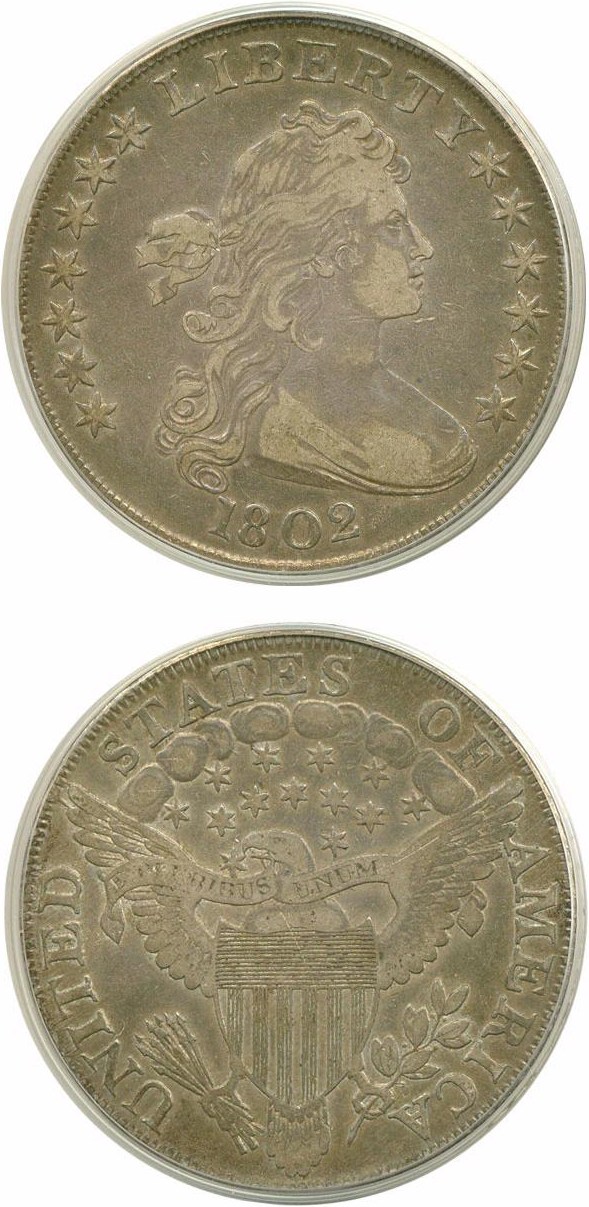 image for: 1802 $1 Wide Date PCGS/CAC VF35