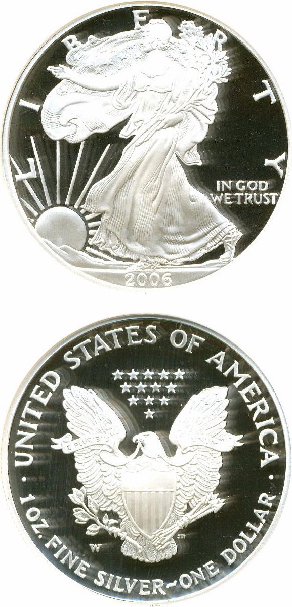 2006-W $1  Silver Eagle PR DCAM PR68 DCAM CAC thumbnail 6