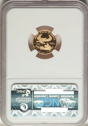 image for: 2011-W $5 Tenth-Ounce Gold Eagle, 25th Anniversary, Early Release, PR70 Ultra Cameo NGC. NGC Census: (1443). PCGS Populatio...