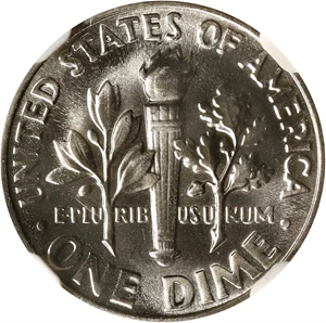 image for: 1965 Roosevelt Dime. SMS. MS-69 (NGC).