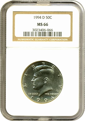image for: 1994-D 50c NGC MS66