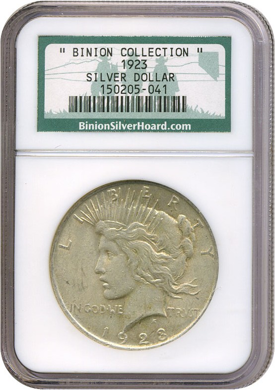 1923 $1 NGC ex: Binion Collection