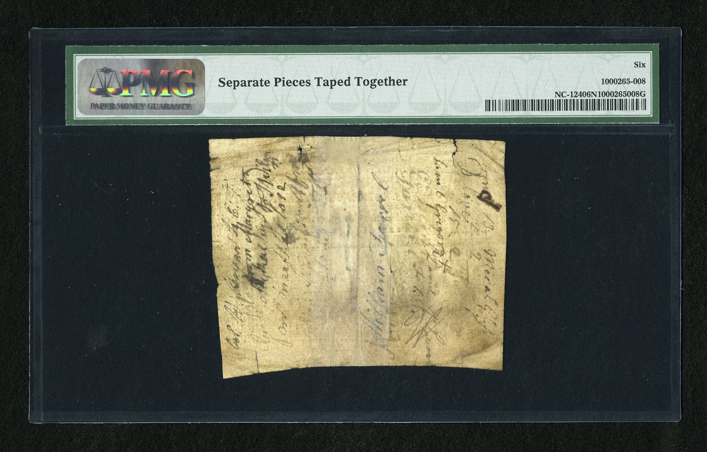 image for: North Carolina April 23, 1761 20s PMG Good 6 Net.