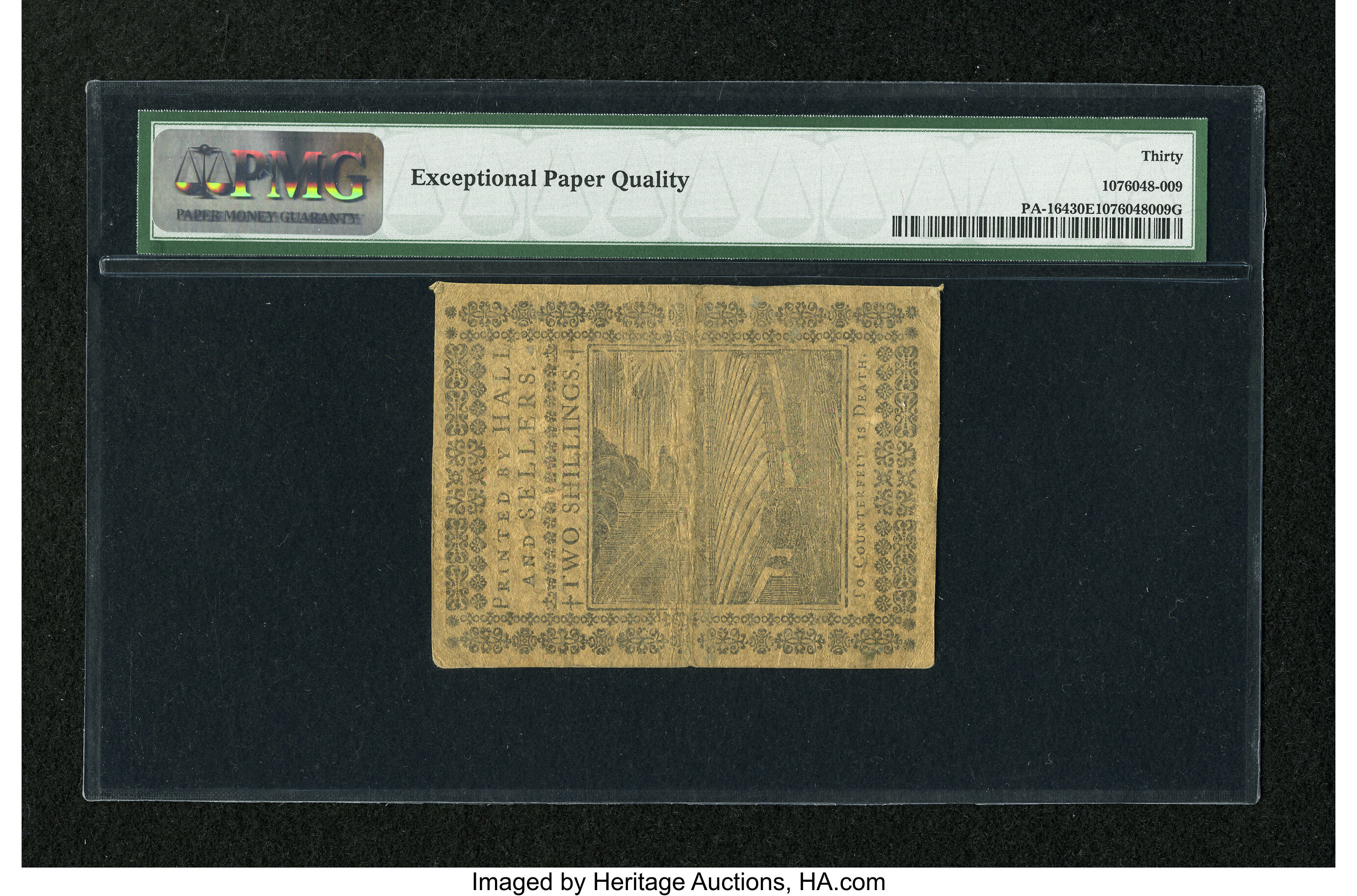 image for: Pennsylvania October 1, 1773 2s PMG Very Fine 30 EPQ.